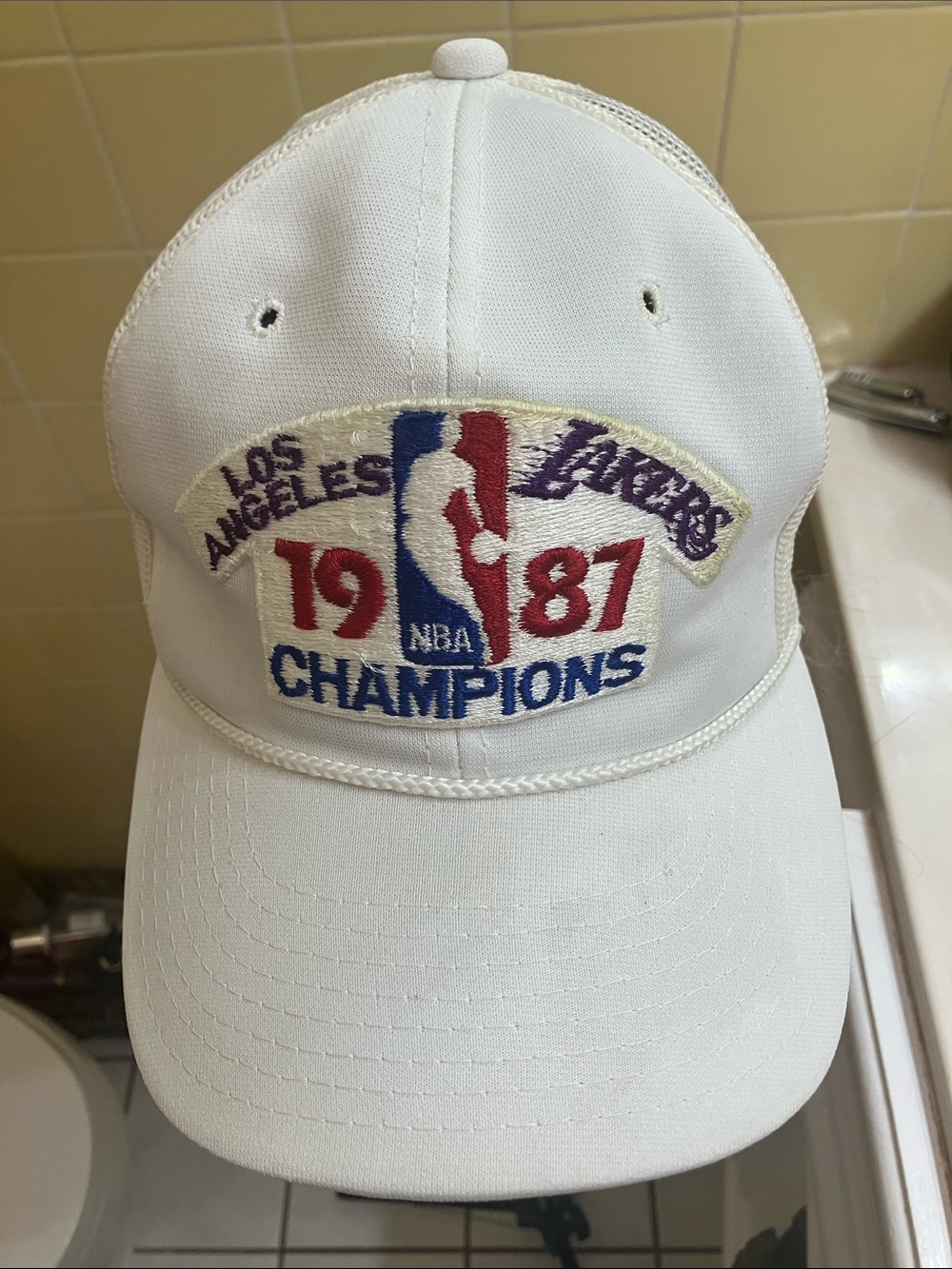 Vtg 1987 LA Lakers NBA Champions Snapback Hat MacGregor Sports Specialties